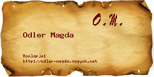 Odler Magda névjegykártya
